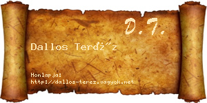 Dallos Teréz névjegykártya